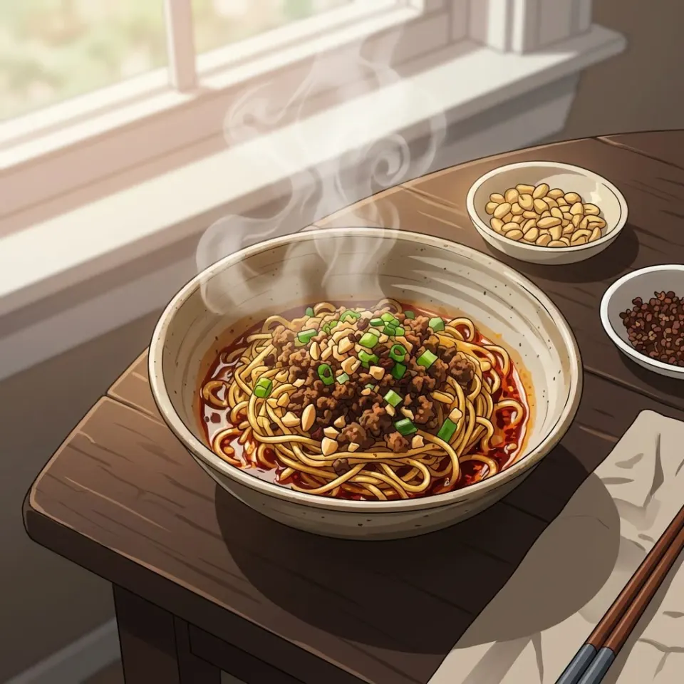 美食照片 → 手绘动画风画面 · 换成动漫风后